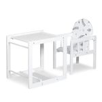 Scaun de masa multifunctional din lemn Klups Lily Alb fotografia produsului View 3 S