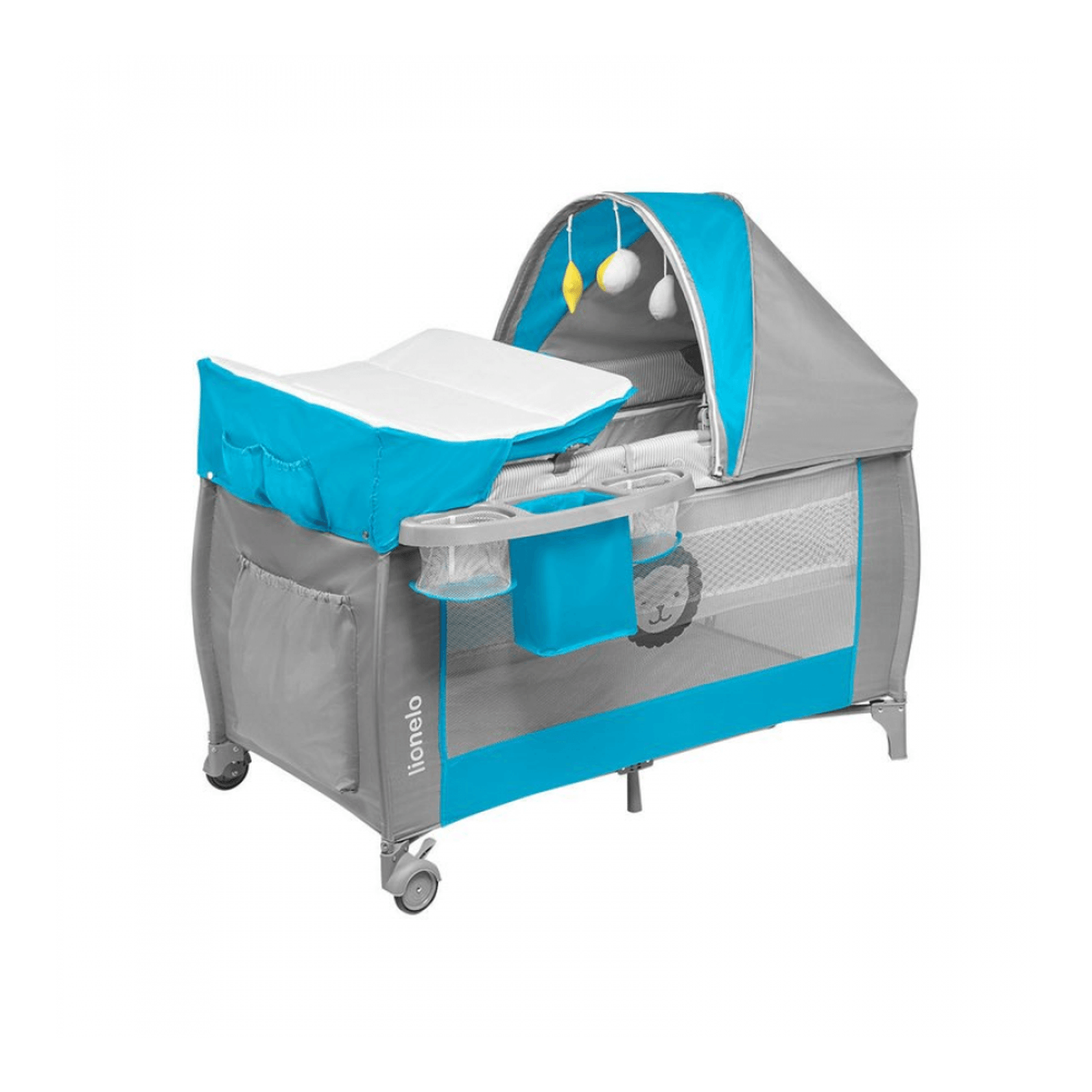 Lionelo - Patut pliant Sven Plus, Sky Blue fotografia produsului