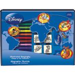Set educativ cu stampile Geografia Disney 23 piese, caiet cu activitati Multiprint MP1938 fotografia produsului View 2 S