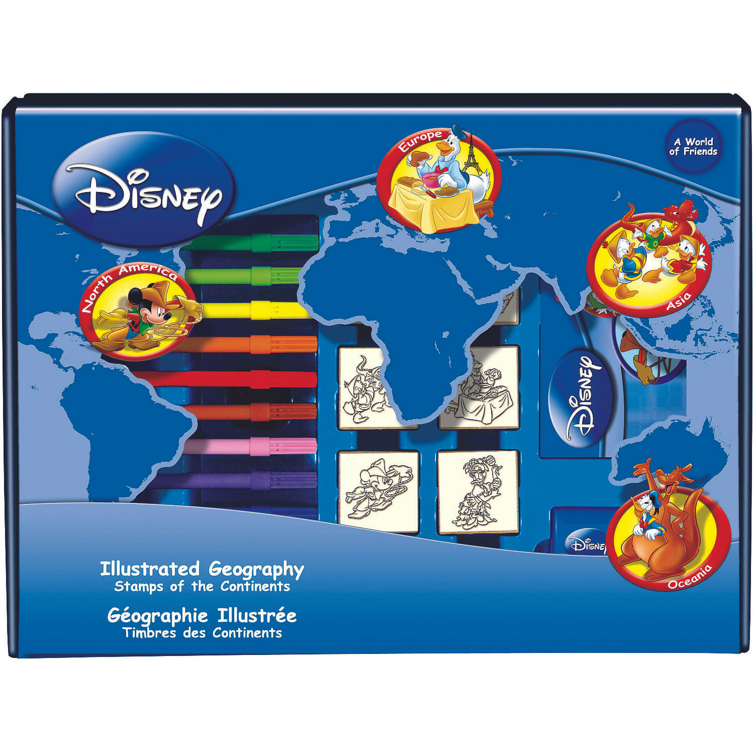 Set educativ cu stampile Geografia Disney 23 piese, caiet cu activitati Multiprint MP1938 fotografia produsului View 2 L
