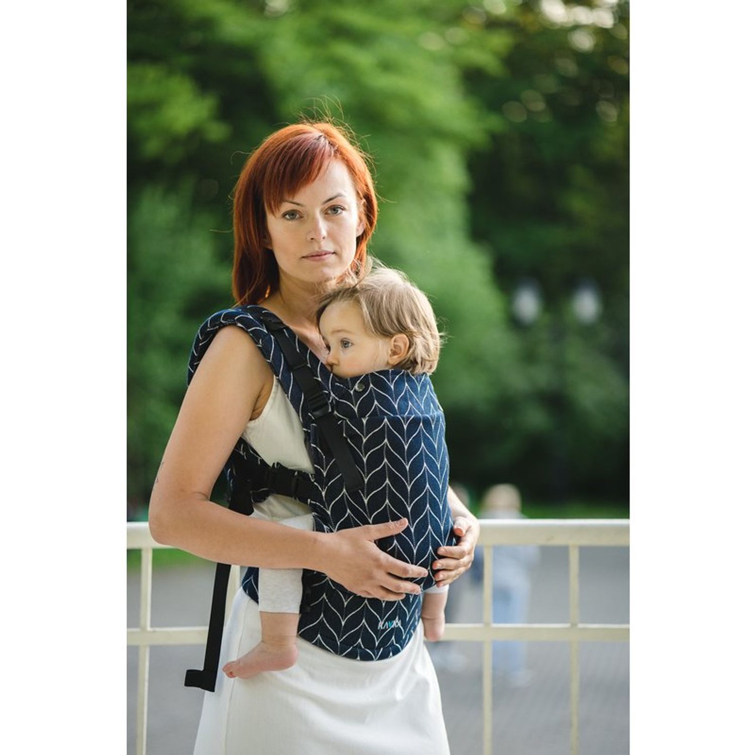 Kavka - Marsupiu ergonomic 2 in 1, Denim Braid fotografia produsului View 2 L