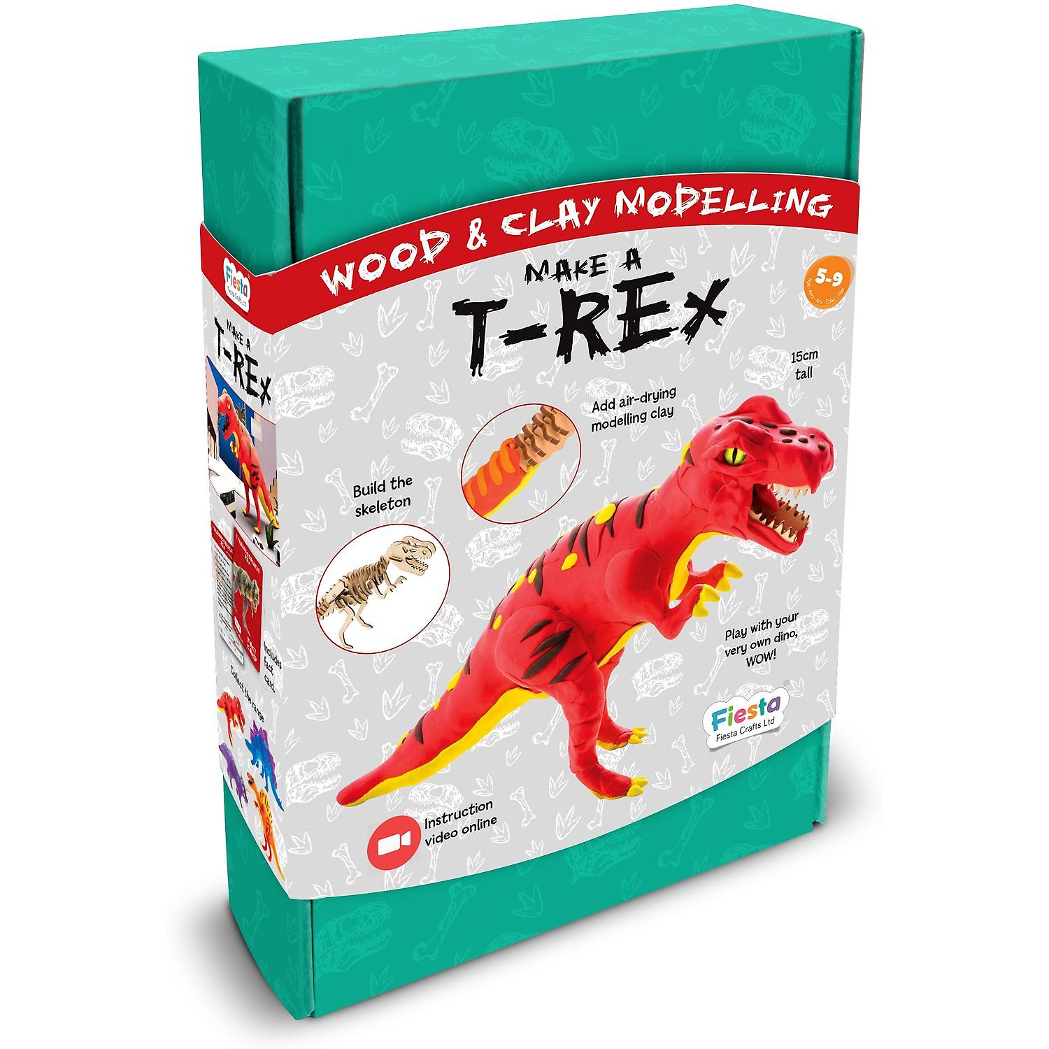 Kit constructie lemn si argila - T-Rex Fiesta Crafts FCT-2955 fotografia produsului View 2 L