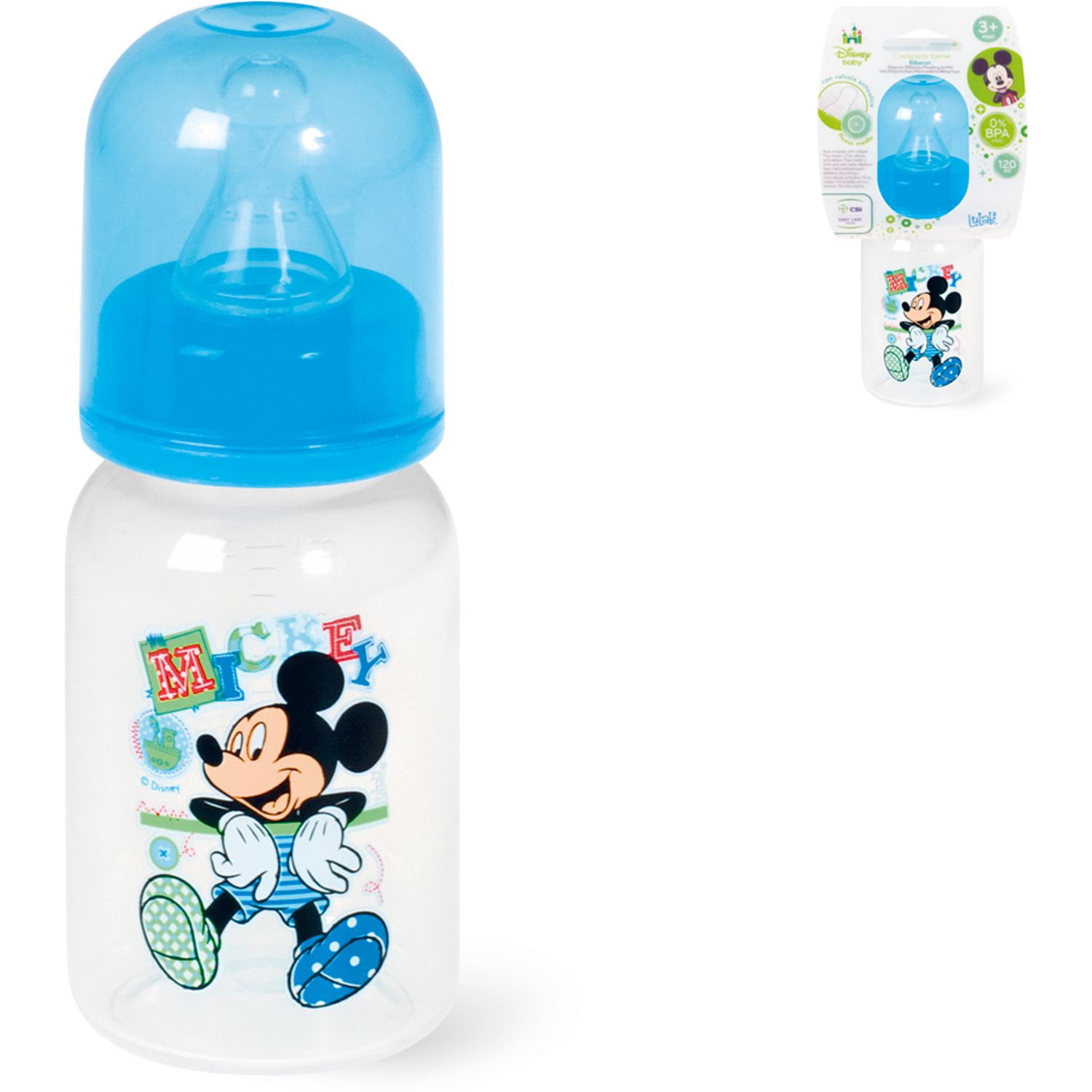 Biberon 120 ml Mickey Lulabi 8088612 fotografia produsului View 3 L