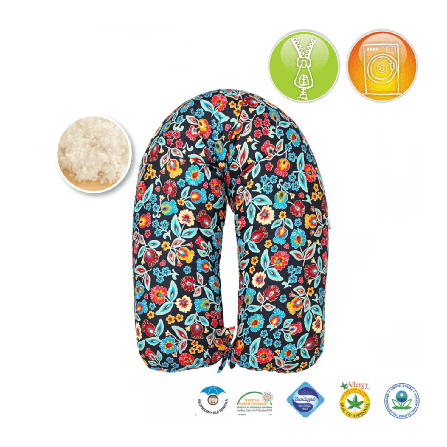 Perna Gravida 3 in 1 Husa Bumbac Model Mandala 165 cm fotografia produsului