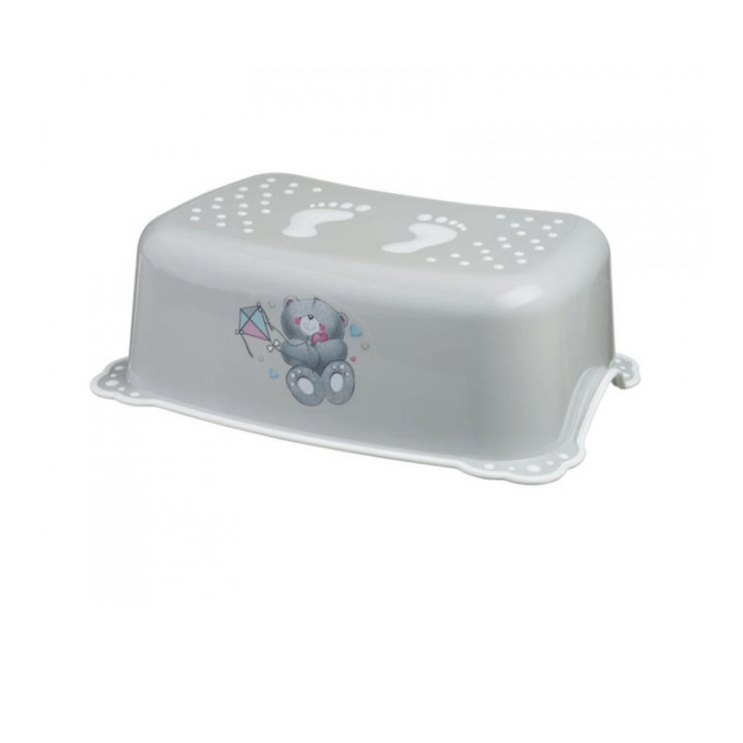 Taburet copii MyKids Bears Grey-White antialunecare fotografia produsului
