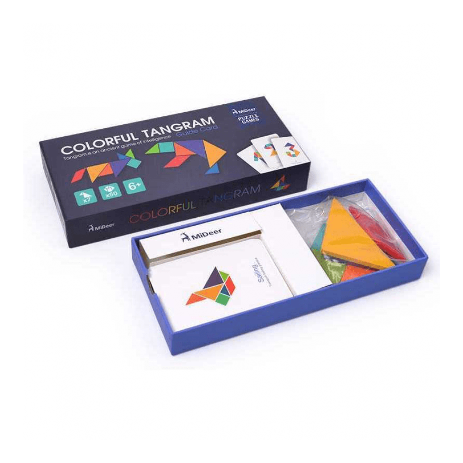 Joc educativ Tangram Colorat Mideer MD1035 fotografia produsului