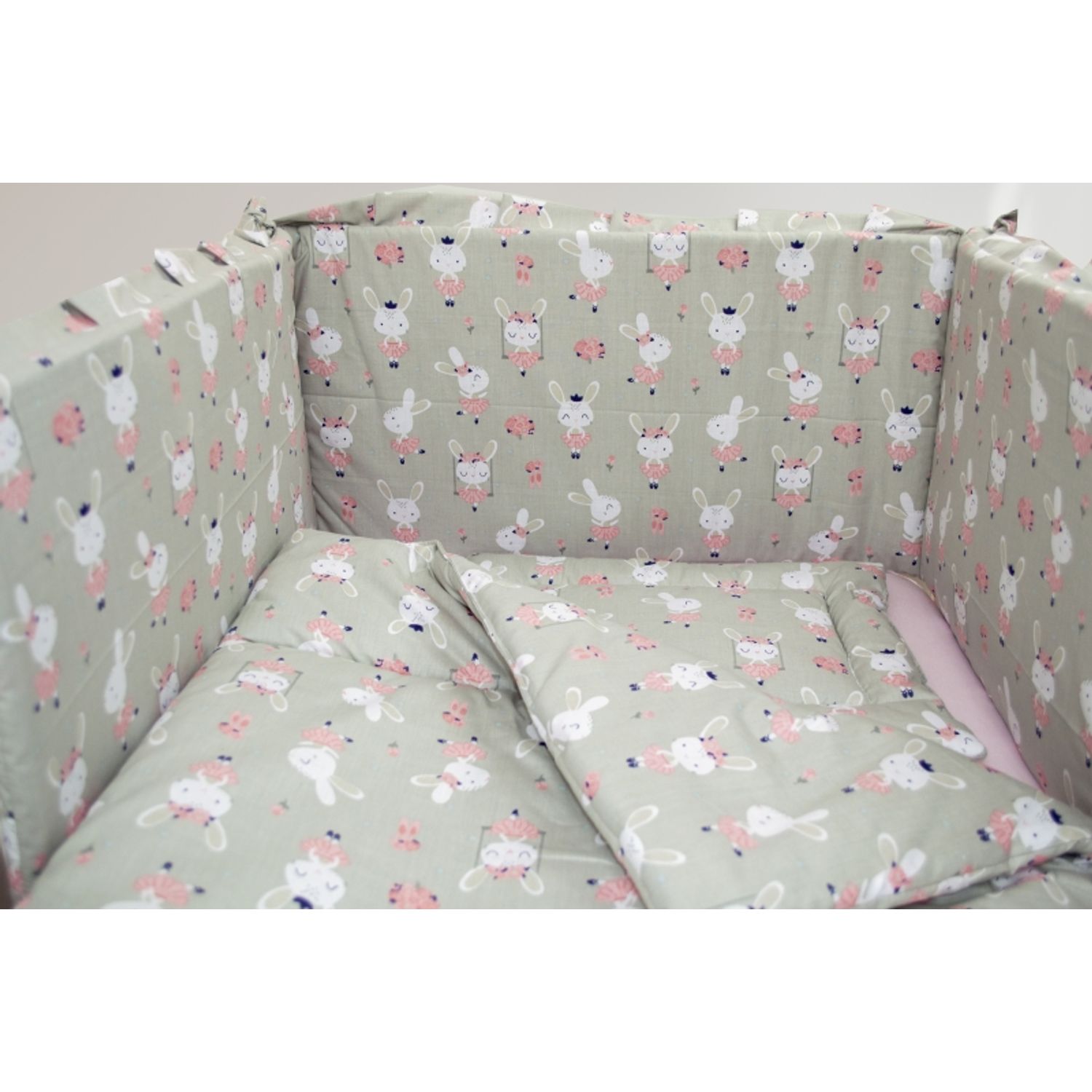 Lenjerie MyKids Dancing Bunny 7 Piese 120x60 cm fotografia produsului View 3 L