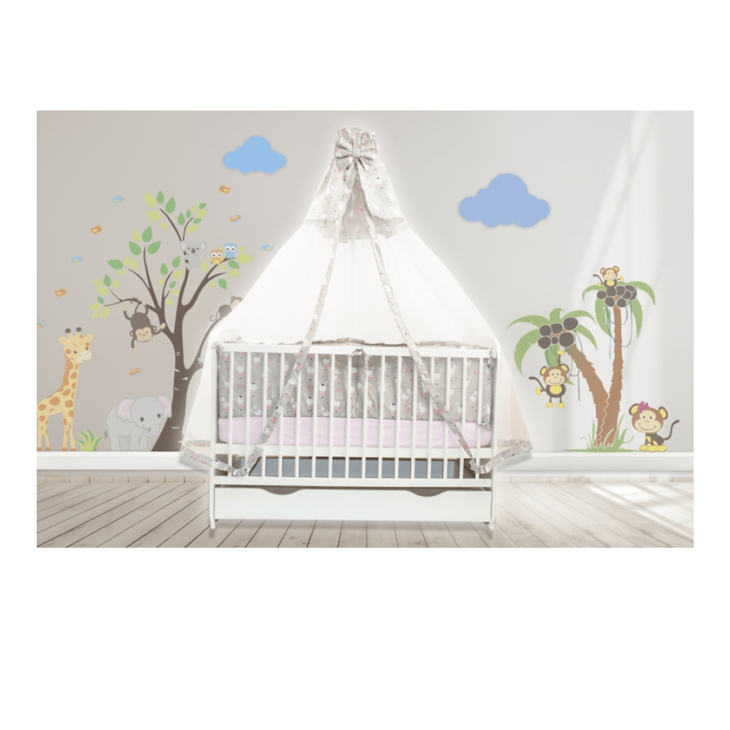 Lenjerie MyKids Dancing Bunny 7 Piese 120x60 cm fotografia produsului