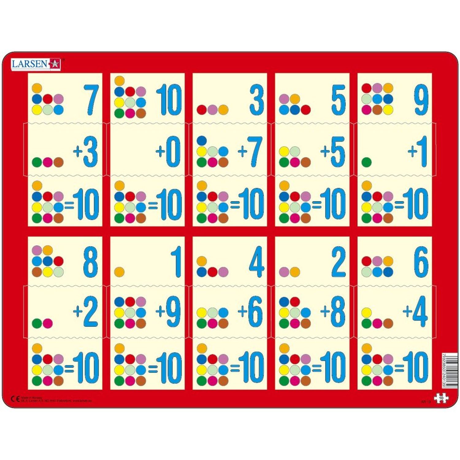 Puzzle Adunarea 1 - 10C, 10 Piese Larsen LRAR13 fotografia produsului View 2 L