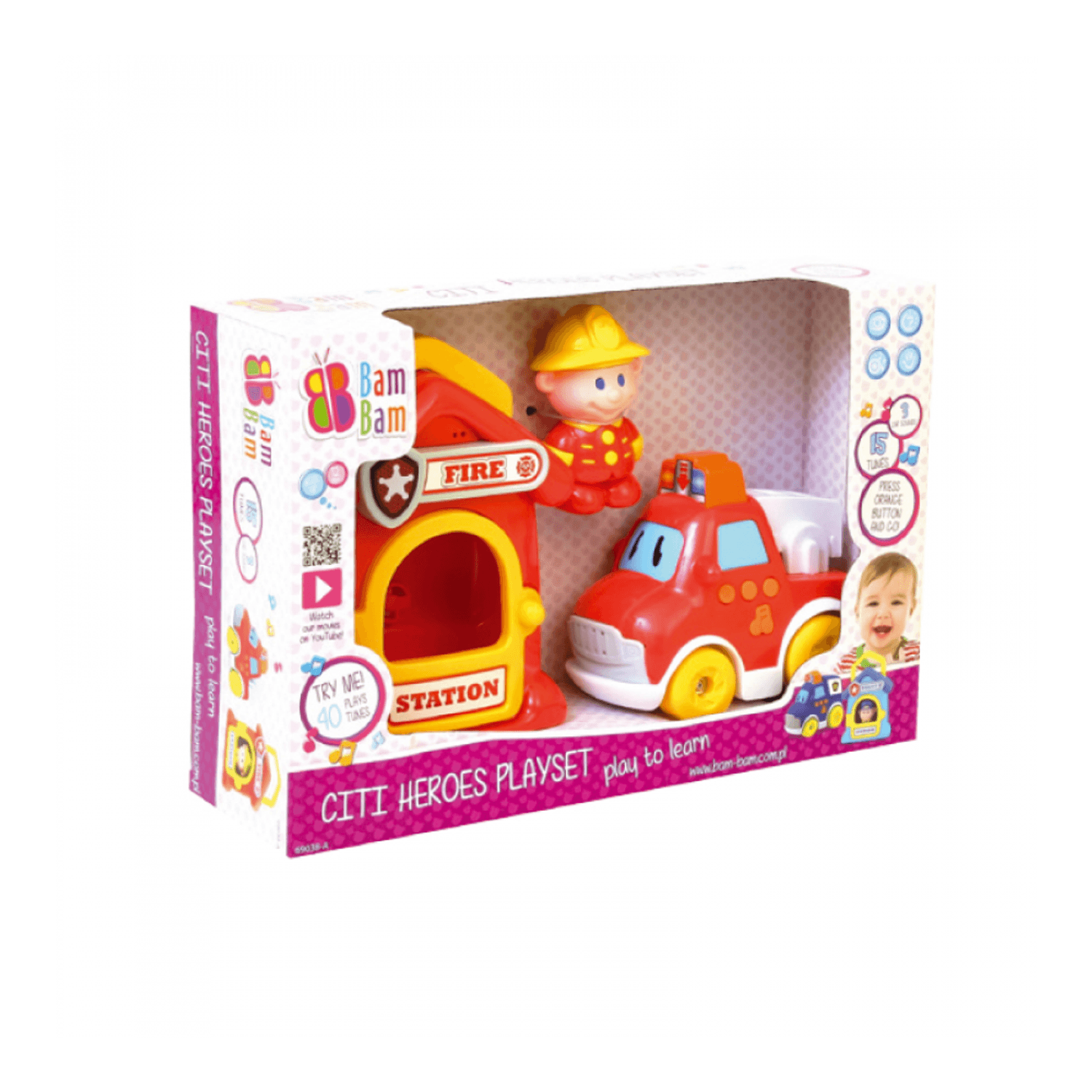 Set Masinuta si Statie de Pompieri Citi Heroes fotografia produsului