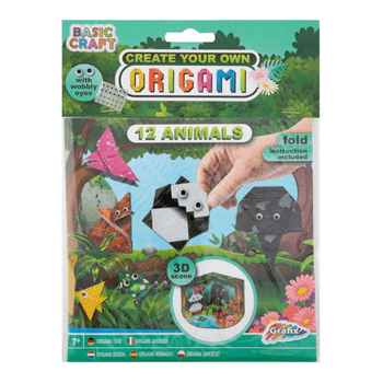 Kit Origami 12 foi cu 24 ochi mobili Grafix GR100050_Animale elefant.ro Arta, arhitectura si fotografie