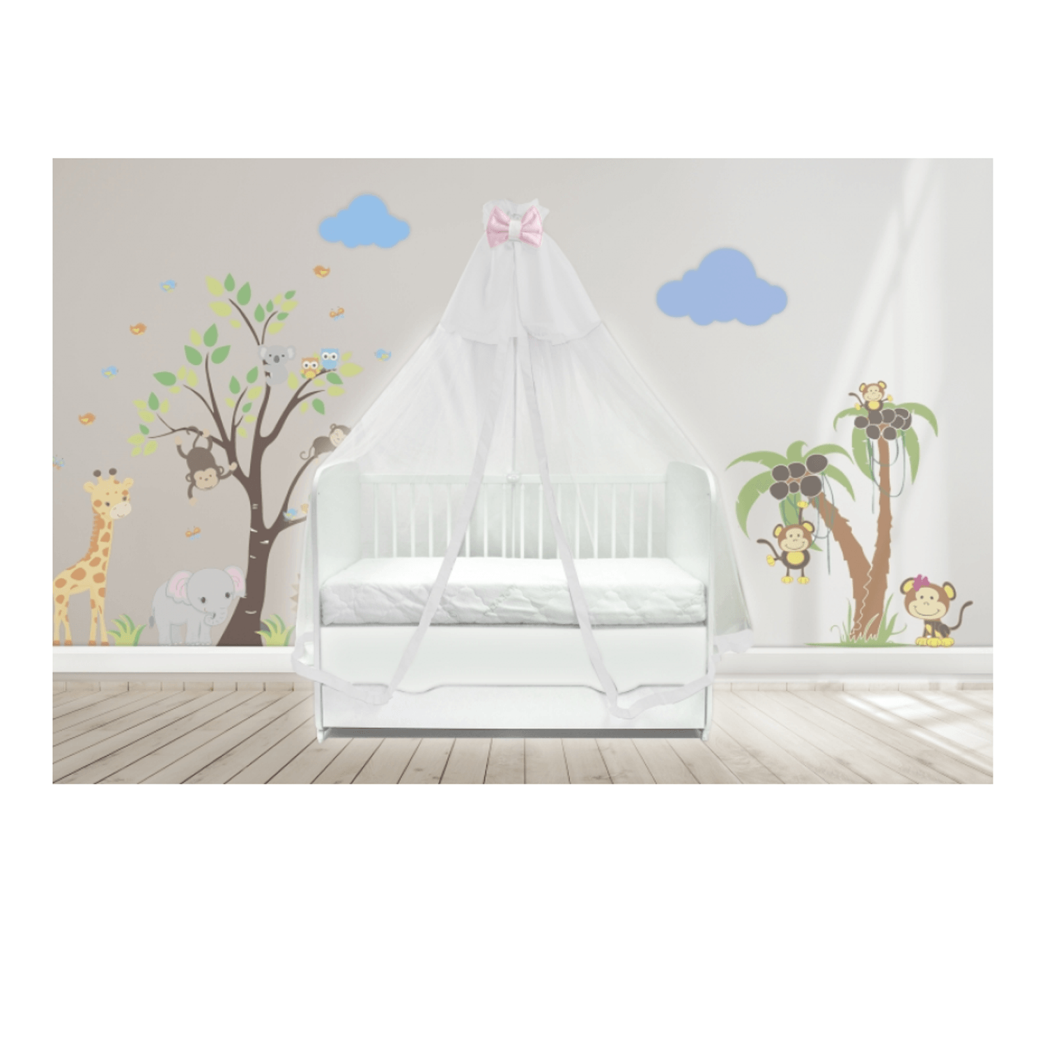 Baldachin MyKids Standard Mare Alb-Roz fotografia produsului