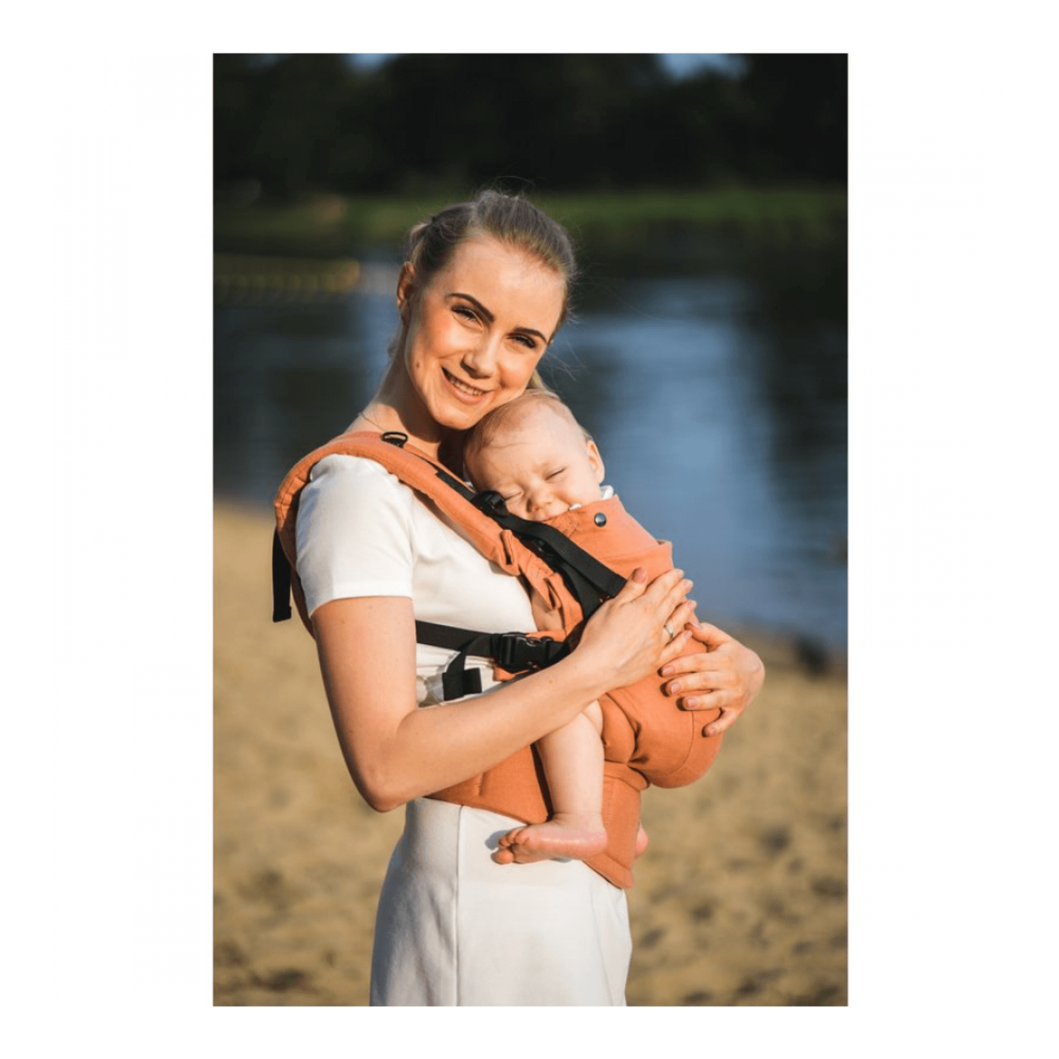 Kavka - Marsupiu ergonomic 2 in 1, Peach Linen fotografia produsului