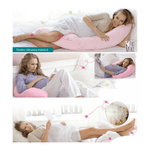 Perna Gravida 3 in 1 Husa Bumbac Model Inimioare 165 cm fotografia produsului
