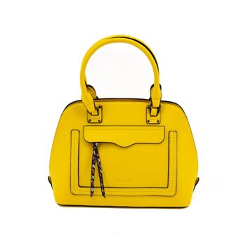 Lamonza geanta de dama amber galbena 30x23x12 cm model 1