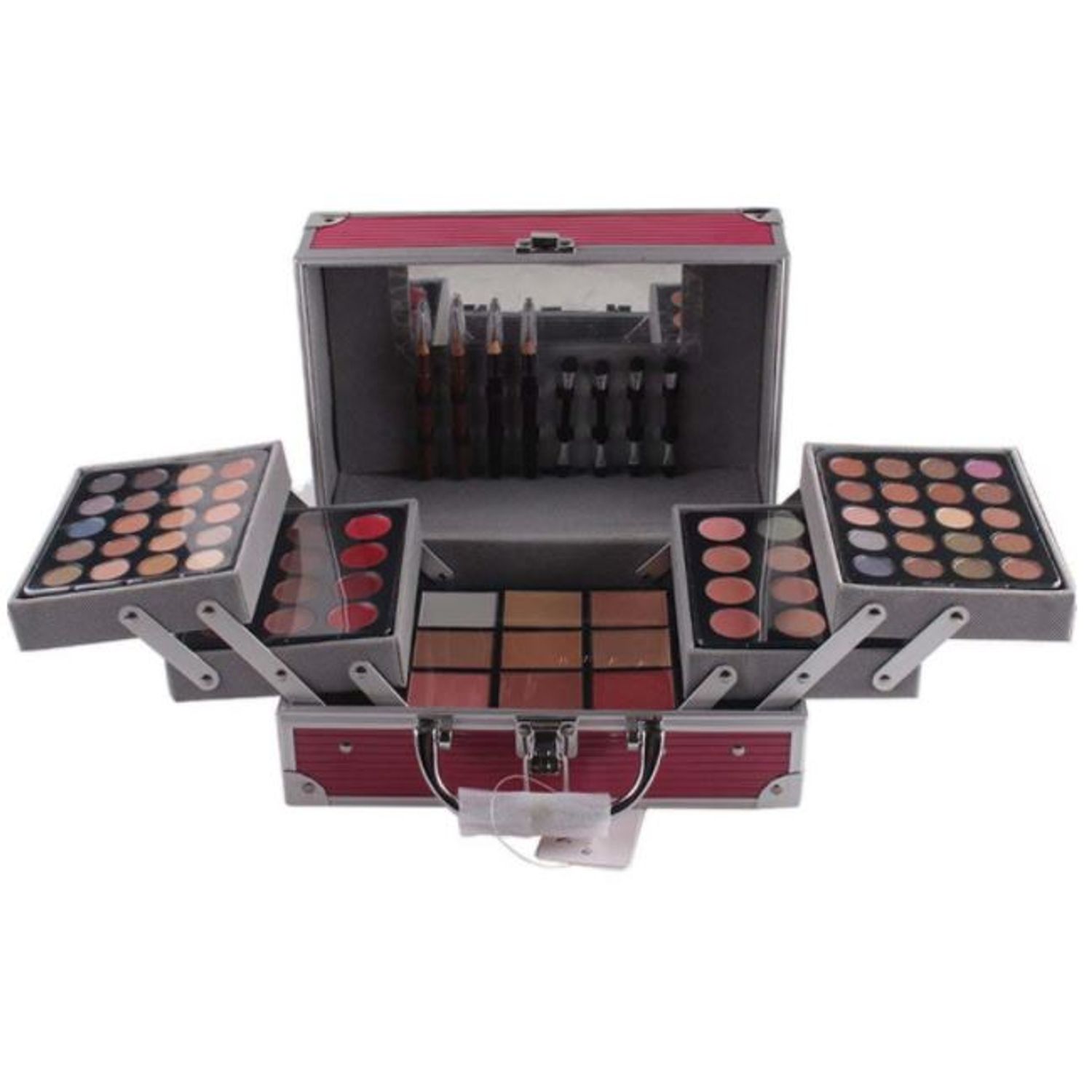 Valiza De Machiaj Multifunctionala Miss Rose Professional Makeup, Simple Pink Case fotografia produsului