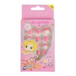 Set 12 Unghii False Pentru Copii, 01 Bulinute Albe cu Roz fotografia produsului