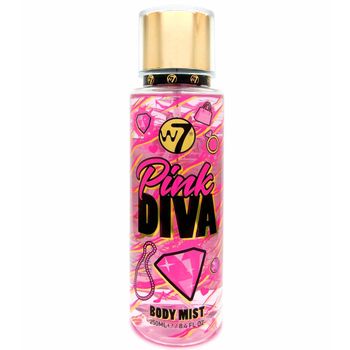 Spray pentru corp cu parfum floral W7 Pink DIVA Body Mist, 250 ml elefant.ro