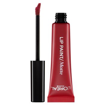 Ruj lichid l oreal infallible lip paint matte - 205 apocalypse red, 8 ml