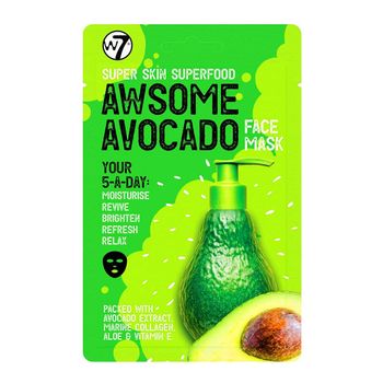 Masca hranitoare w7 super skin superfood awsome avocado face mask, 18 g