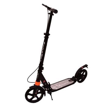 Trotineta cu suspensii si frana de mana din aliaj de aluminiu, roti silicon (pu), rulment abec-7, 100 kg, pc 611a,negru