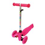 Trotineta cu 3 roti si luminite multicolore PC613C,rosu fotografia produsului