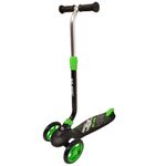 Trotineta pliabila pentru copii cu roti PU, PC57, negru cu verde fotografia produsului