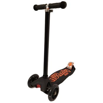 Trotineta cu 3 roti si luminite multicolore, negru, pc 67-b