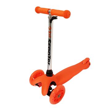 Trotineta cu 3 roti si luminite multicolore pc613e, portocaliu