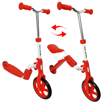 Trotineta 2 in 1 (trotineta/bicicleta), rosu, pc58