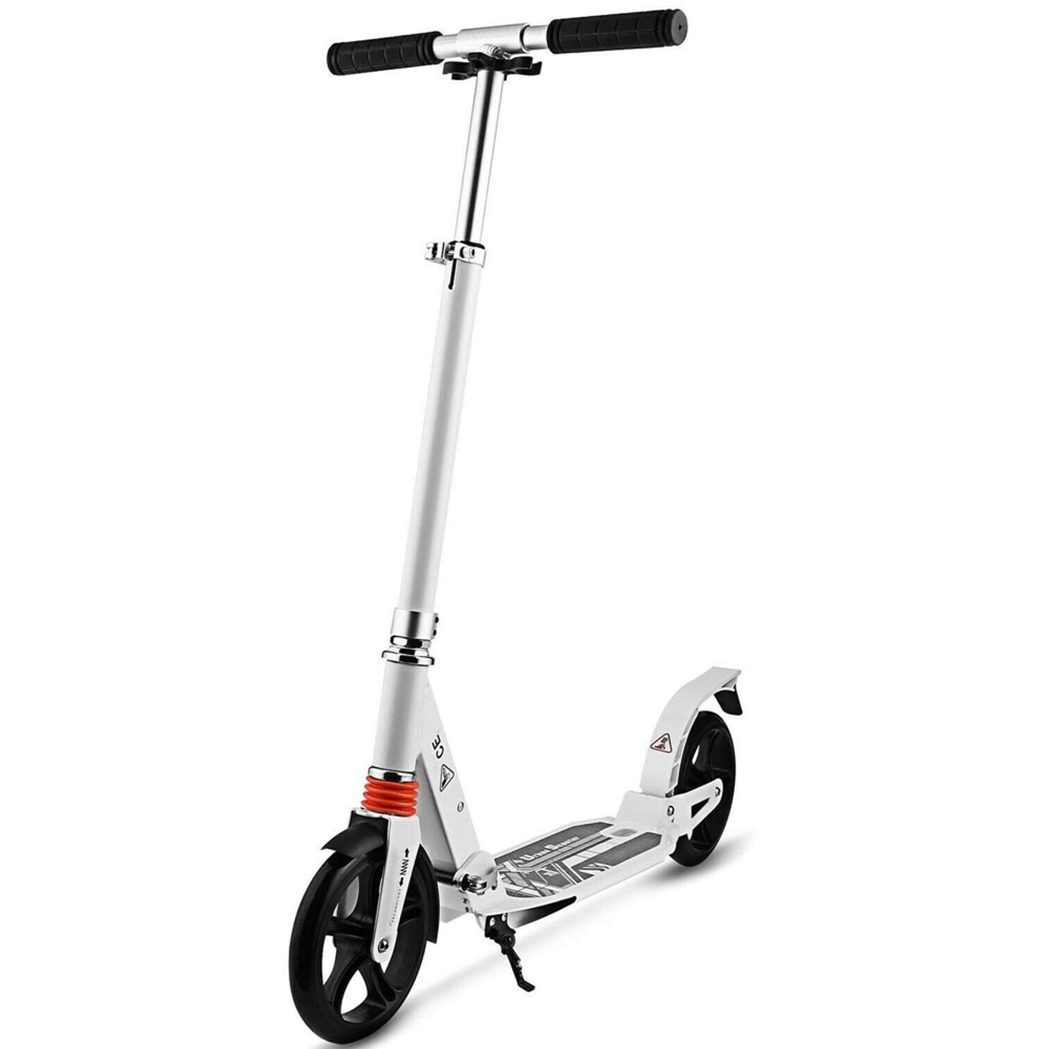 Trotineta cu dubla suspensie si aliaj din aluminiu, ABEC-7, PC 610B, alb fotografia produsului