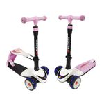 Trotineta Convertibila 2 In 1 Scooter & Ride-On, cu lumini si muzica, Mov, PC 77-C fotografia produsului
