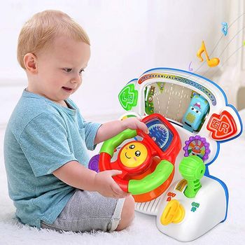 Volan interactiv multifunctional,cu lumini, sunete si muzica, ww 6506
