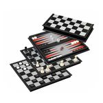 Jocul 3 in 1 de sah, table si dame magnetic, 38 cm, CB03 fotografia produsului