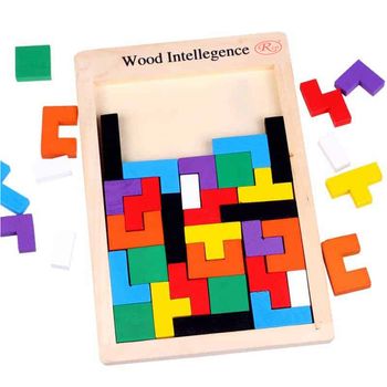 Joc educativ – Tetris din lemn 3D, WD 2503