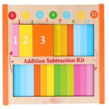Joc educativ Montessori din lemn – Matematica, Adunari si Scaderi, WD 2062