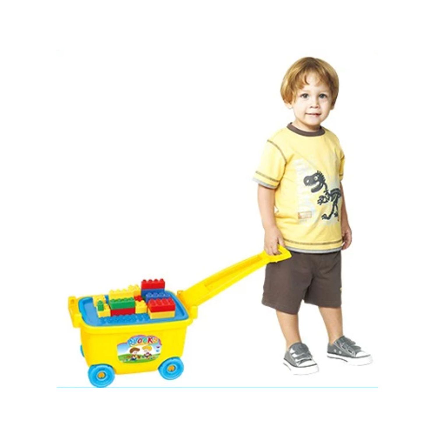 Set cuburi constructie cu carucior 81 piese, WP 3011 fotografia produsului