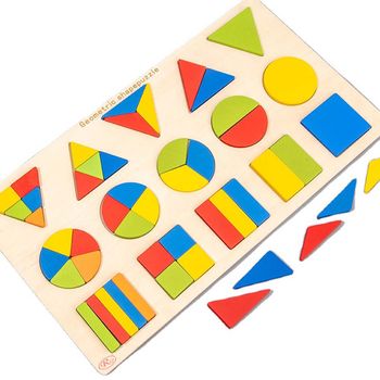 Partile intregului – puzzle montessori 3 reprezentari, wd 9508