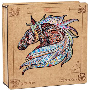 Puzzle jigsaw din lemn, multicolor, 151 piese, 30x30, wd 7020-f