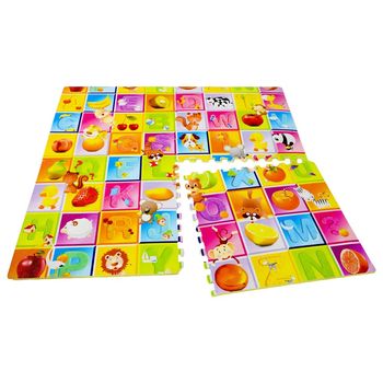 Covor de joaca puzzle pentru copii din spuma eva, 60 x 60 cm o piesa, 4 piese - ep 1008e