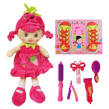 Set papusa + puzzle montessori + set de infrumusetare pakwj8