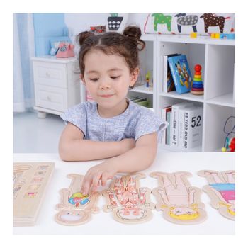 Puzzle lemn incastru - anatomie a corpului uman, fetita, wd 9530-b