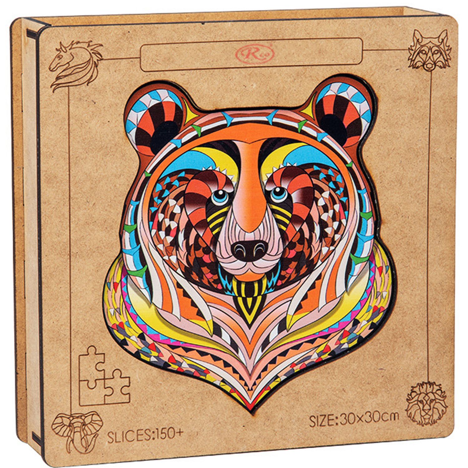 Puzzle Jigsaw din lemn, multicolor, 151 piese, 30x30, WD 7020-E fotografia produsului