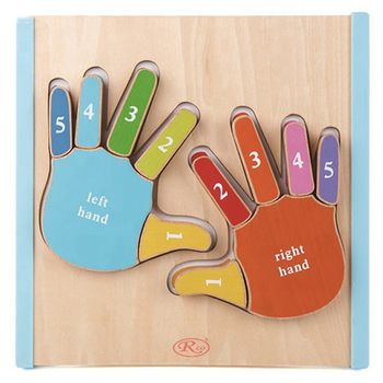Puzzle 3d montessori, manute, din lemn, 10 piese, wd 2066