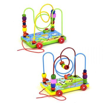 Jucarie de tras 2 in 1 pentru copii cu puzzle 3d, wd 7004