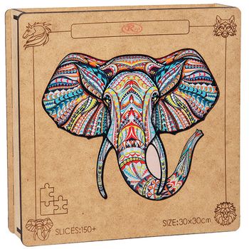 Puzzle jigsaw din lemn, multicolor, 151 piese, 30x30, wd 7020-g