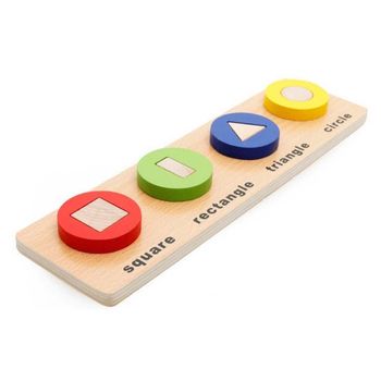 Puzzle montessori, cu forme geometrice in cerc, wd 9517-c