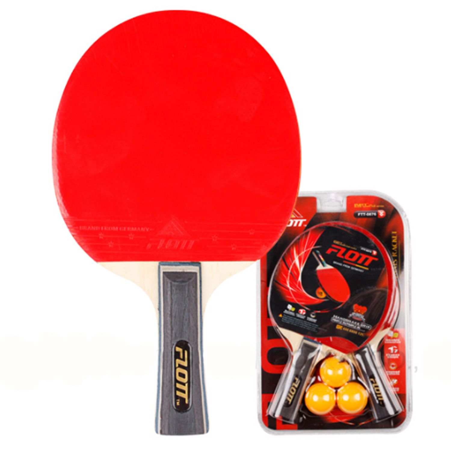 Set palete tenis de masa + 3 mingi FLOTT, FTT0876 fotografia produsului