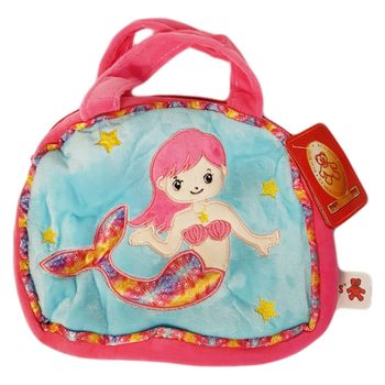 Jucarie din plus tip gentuta cu sirena, roz, 26 cm wj6135a