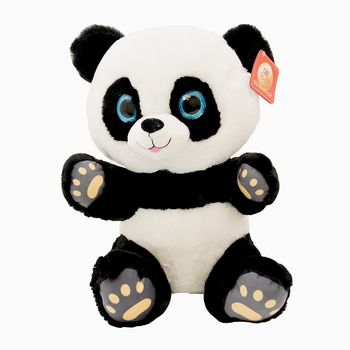 Jucarie din plus rco, urs panda ochiosila 45 cm, wj8604